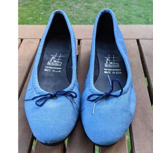 TicTacToes canvas blue ballet flats Size 9